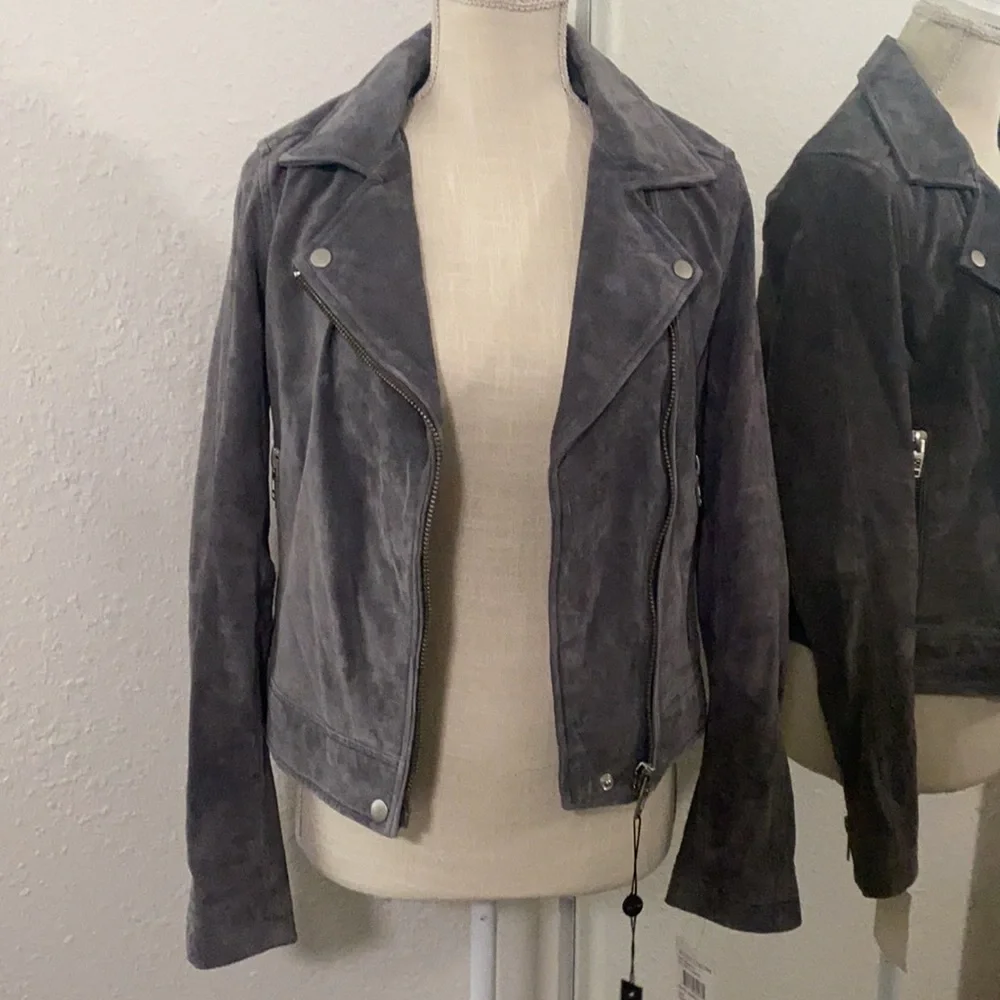 BLANKNYC Silver Screen Suede Moto Jacket - Picture 5 of 13